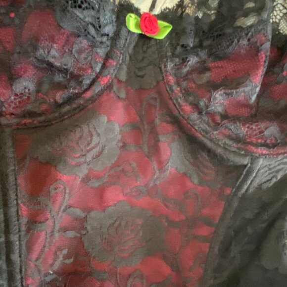 BRAND NEW- NWT- Dolls Kill WIDOW Release the Bats Lace Bodysuit Lingerie Size M - Picture 3 of 4